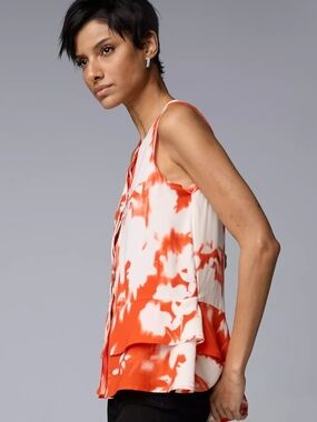 Simply Vera Vera Wang sleeveless flounce shirt